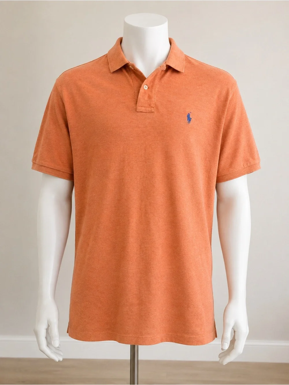 Polo Ralph Lauren Men’s XL Orange Classic Fit Polo Shirt Blue Pony